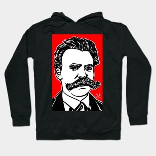 FRIEDRICH NIETZSCHE ink and acrylic portrait Hoodie